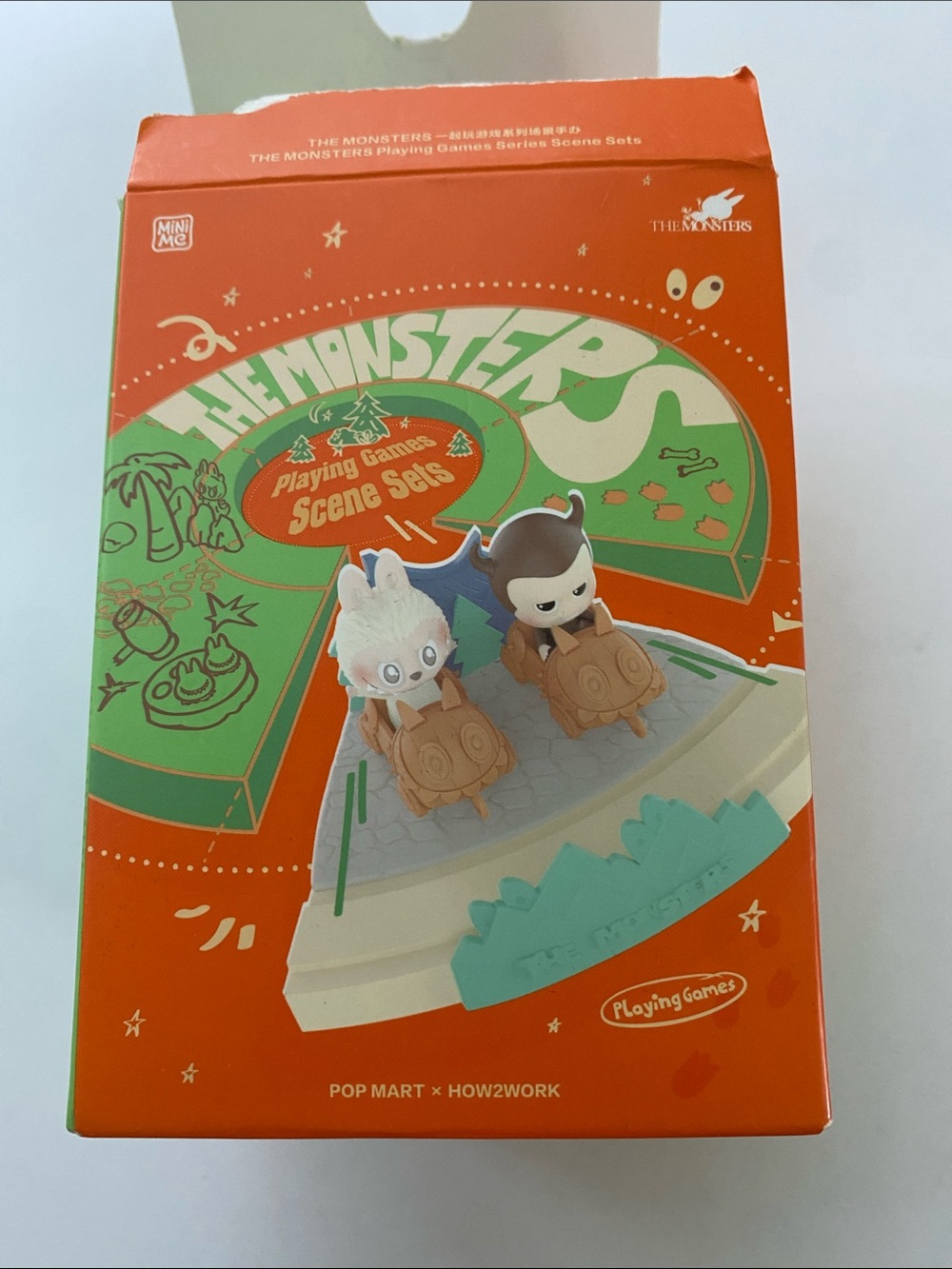 The Monsters Playing Games Scene Set — Orange and Green
